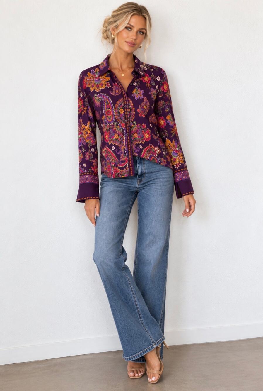 JOHNNY WAS Janie Favorite Button-Down Front Shirt NWT Size SMALL